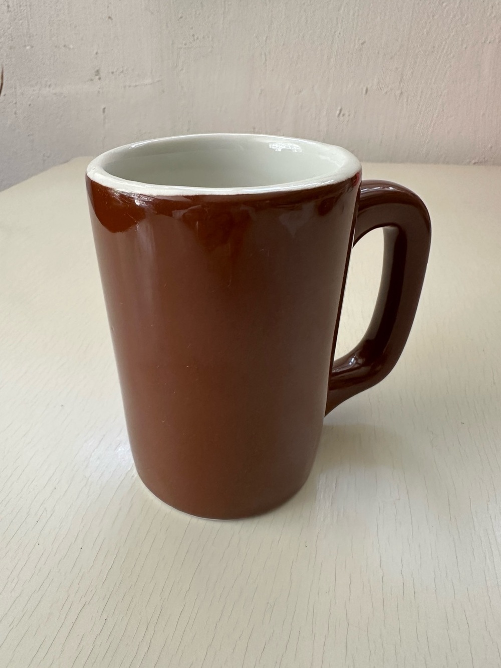 VTG Hall Pottery Heavy Duty Restaurant Brown Mug Made in USA
